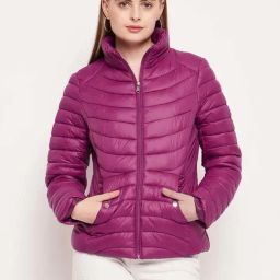 MADAME Purple Quilted Jacket-image-22