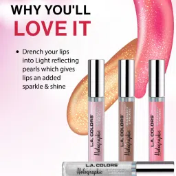 L.A. Colors Holographic Iridescent Lip Gloss Sugared - 4 gm image 2