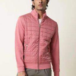 Rare Rabbit Pink Regular Fit Solid Jacket-image-54