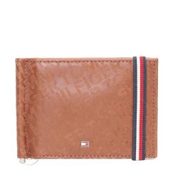 Tommy Hilfiger Tan Leather Money Clip Wallet for Men-image-35