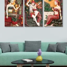 999Store Multicolor I&ian Men's and Women's Art 3 Frame Canvas Paintings-14