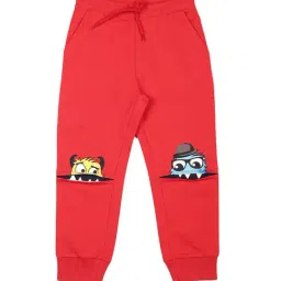 Plum Tree Kids Red Printed Joggers-image-60