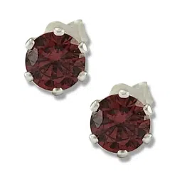 Taraash 92.5 Sterling Silver Brown Solitaire CZ Stud Earrings for Women-27