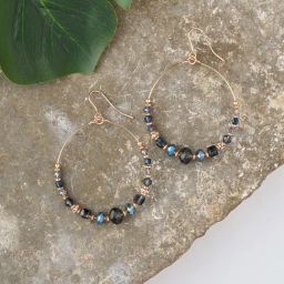 Accessorize London Blue Beaded Dangler Earrings-image-63