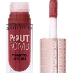 Makeup Revolution Pout Bomb Plumping Lip Gloss Rosewood Rose Pink - 4.6 ml-27