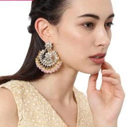 Zaveri Pearls Multicolor Alloy Chand Bali Earrings-image-38