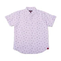 Gini & Jony Kids Pink & Blue Cotton Printed Shirt-image-75
