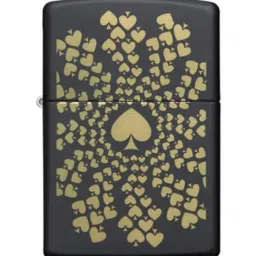 Zippo Gold Gold Spades Design Brass Pocket Lighter-image-24