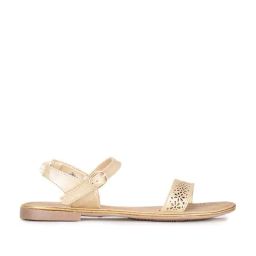 Bata Women's Golden Ankle Strap Sandals-image-40