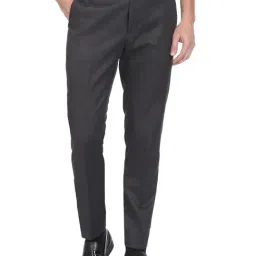 Arrow Dark Grey Regular Fit Trousers-picture-10