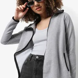 Campus Sutra Grey Cotton Sweatshirt-image-95