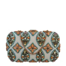 Spice Art White Minaudiere Clutch-image-12