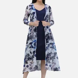 Cation White Floral Print Shrug-29