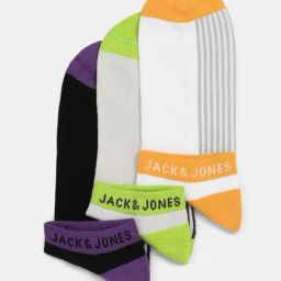 Jack & Jones Colorblock Cotton Socks Pack of 3-picture-31