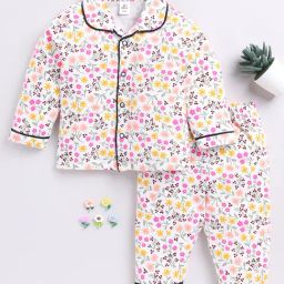 Clt.s Unisex Multicolor Floral Print Full Sleeves Shirt With Pyjamas-image-28
