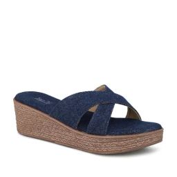 Inc.5 Women's Navy Cross Strap Wedges-image-7
