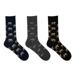 BALENZIA Multicolor Cotton Printed Crew Socks - Pack of 3-16