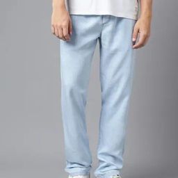 Hancock Blue Cotton Regular Fit Solid Jogger Pants-image-29