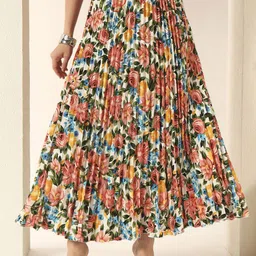 OTABU Floral Printed A-Line Maxi Skirt-picture-19