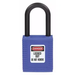 BRADY Lockout Padlock with 1 Key Nylon Blue, 39N217-image-89