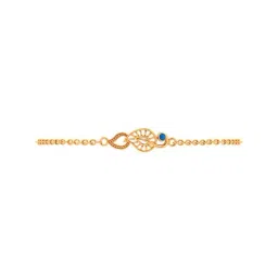 P.C. Chandra Jewellers 14k Yellow Gold Kalka Style Bracelet with A Gilded Blue Stone for Women-image-78