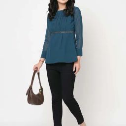 MISH Blue Regular Fit Top-image-3