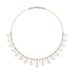 Joyalukkas 18k Gold & Diamond Dripping Blossom Necklace-picture-3