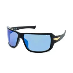 Police Blue UV Protected Rectangular Sunglasses for Men SPLN37K65Z42SG-image-9