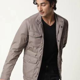 Rare Rabbit Beige Regular Fit Solid Jacket-image-72