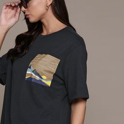 The Roadster Lifestyle Co. Printed Detail Pure Cotton Oversized T-shirt-picture-26