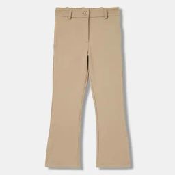Elle Kids Beige Bootcut Fit Trousers-image-33