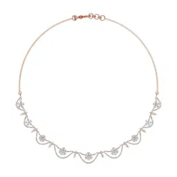 Joyalukkas 18k Gold & Diamond Blooming Curtain Necklace-picture-12