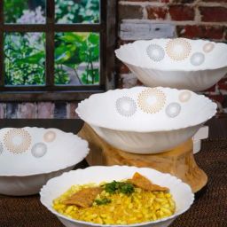 Cello White Opalware Snack Bowl (0.42 L) - Set of 6-47