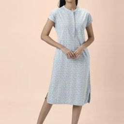 Dreamz by Pantaloons Blue Cotton Printed Nighty-image-97