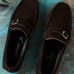 Louis Stitch Men's Brunette Brown Monk Shoes-image-85