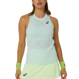 Asics Blue Self Pattern Sports Tank Top-picture-13
