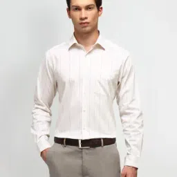 Arrow Beige Regular Fit Striped Shirt-picture-42