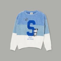 Fame Forever by Lifestyle Girls Blue Nylon Sequence Sweater-image-89