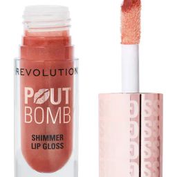 Makeup Revolution Pout Bomb Shimmer Lip Gloss Nude Glow - 4.5 ml-22