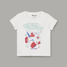 Fame Forever by Lifestyle Girls White Cotton Printed T-Shirt-image-36