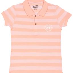 Bodycare Kids Light Peach Striped Polo T-Shirt-image-81