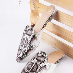 The White Pole Women's White Mule Shoes-image-94