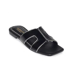 Monrow Striped Open Toe Flats image 2