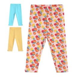 MINIKLUB Kids Multicolor Cotton Printed Leggings (Pack of 3)-picture-7