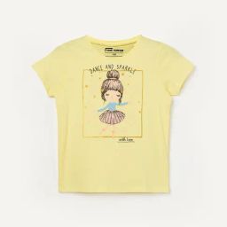 Fame Forever by Lifestyle Girls Yellow Cotton Printed T-Shirt-image-35