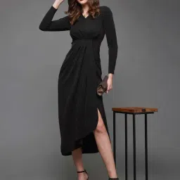 Miss Chase Black Embellished Casual Dress-picture-24