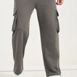 Styli Charcoal Grey Relaxed Fit Trackpants-image-77