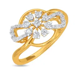 Kisna Diamond & Gold Jewellery Rafe 14k (585) Diamond & Gold Ring For Women-picture-14