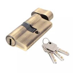 Link Euro Profile Cylinder Lock Hi-Tech Key Both Side Key Brass Antique Finish With 3 Keys 82 mm-image-20