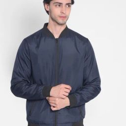 Crimsoune Club Navy Blue Regular Fit Bomber Jacket-picture-15